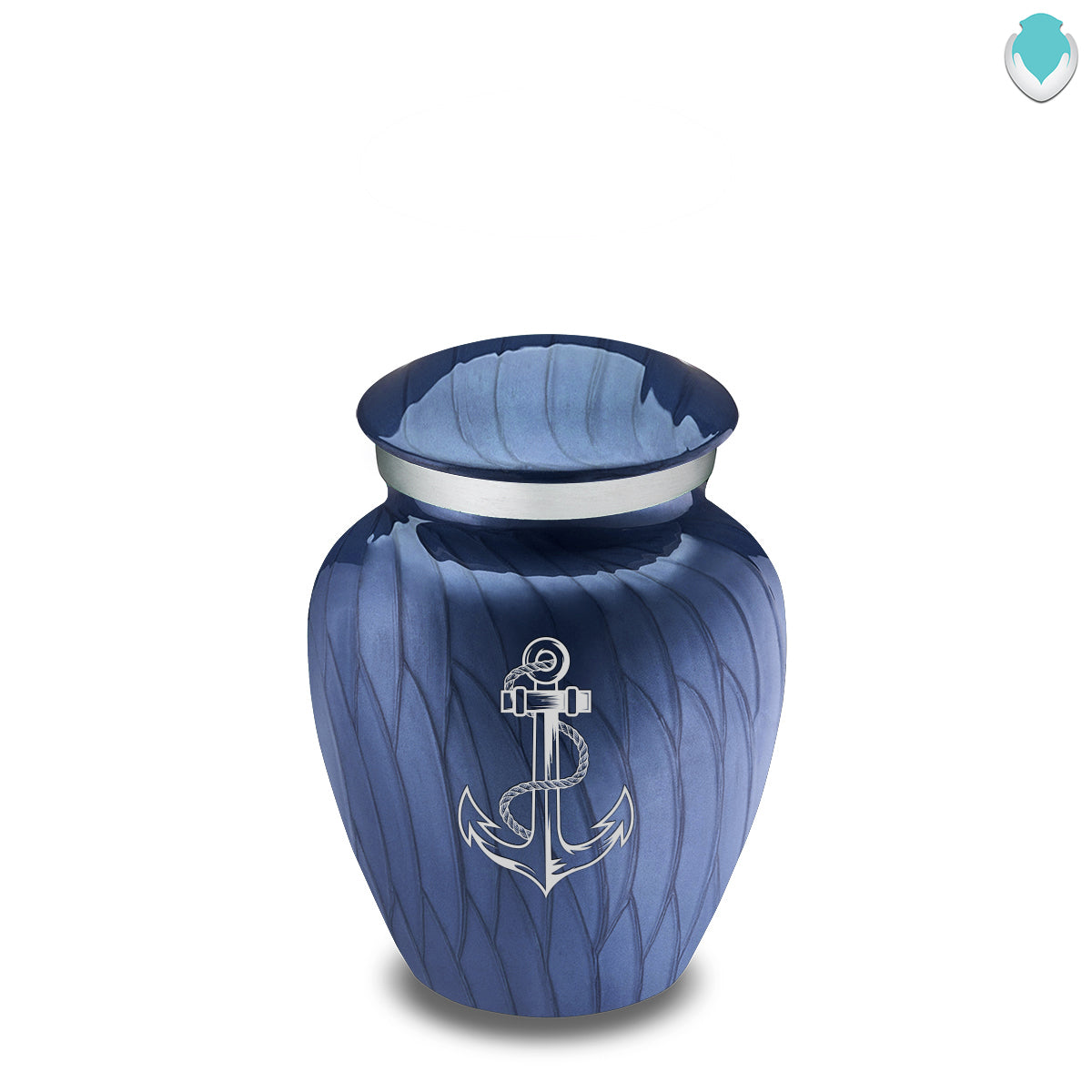 Keepsake Embrace Pearl Cobalt Blue Anchor Cremation Urn