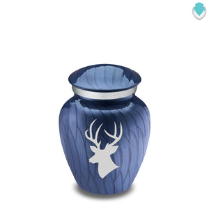 Keepsake Embrace Pearl Cobalt Blue Deer Cremation Urn