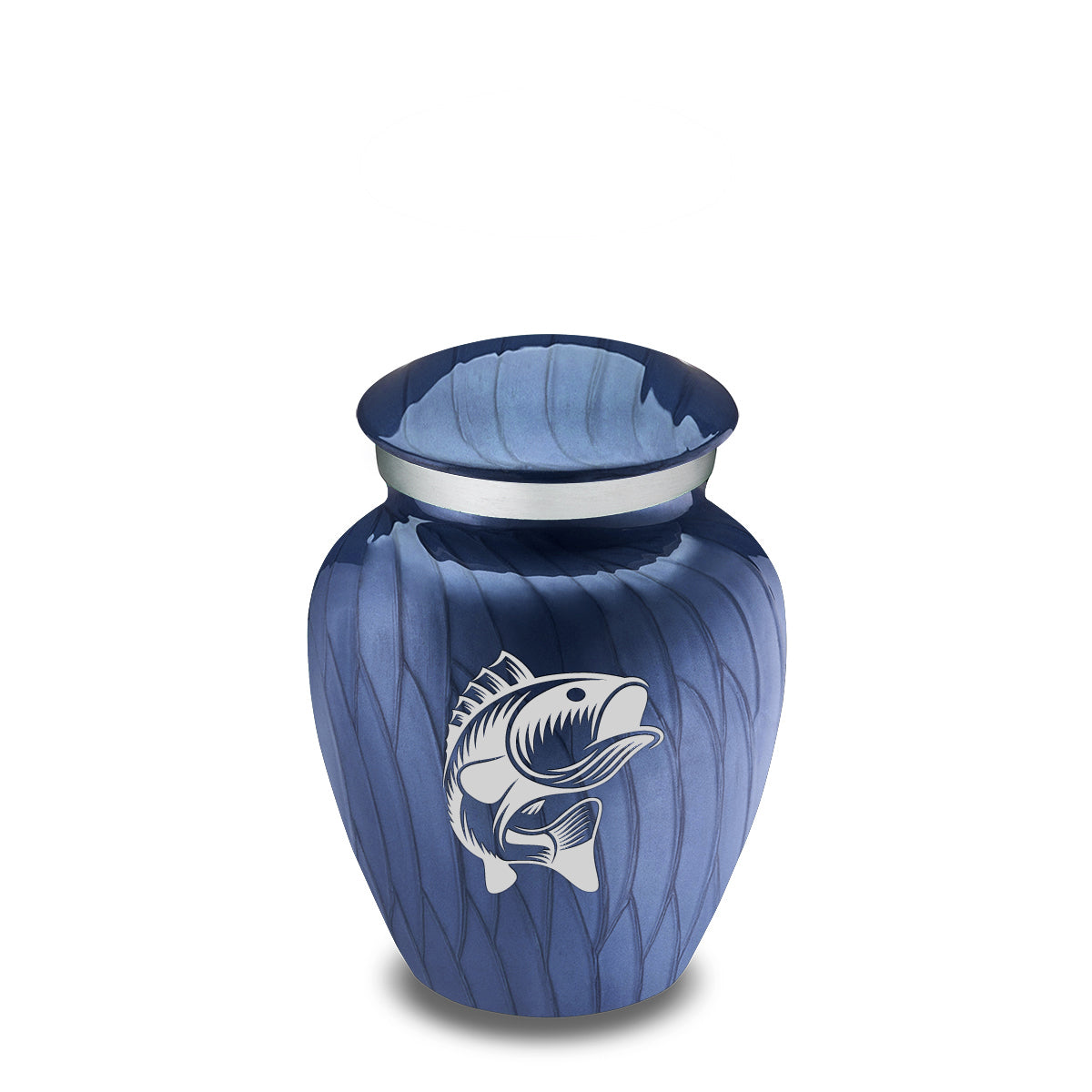 Keepsake Embrace Pearl Cobalt Blue Fish Cremation Urn