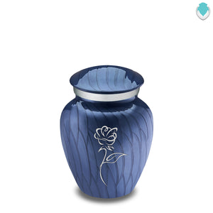 Keepsake Embrace Pearl Cobalt Blue Rose Cremation Urn