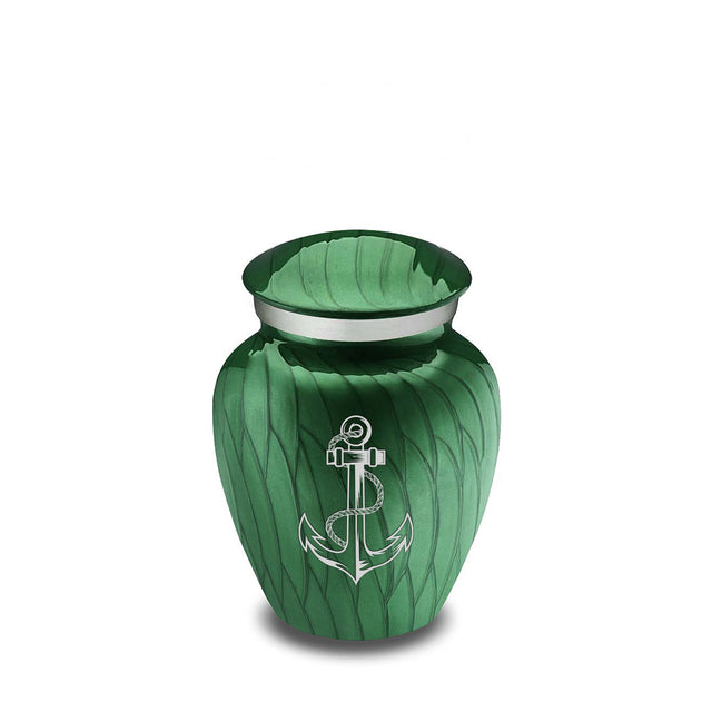 Keepsake Embrace Pearl Green Anchor Cremation Urn