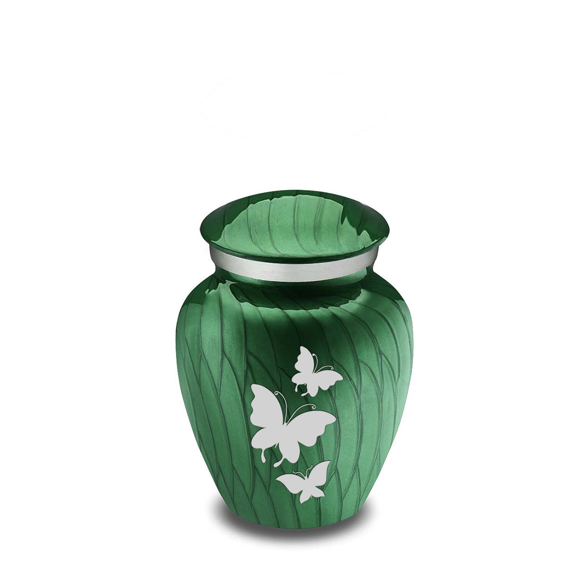 Keepsake Embrace Pearl Green Butterflies Cremation Urn
