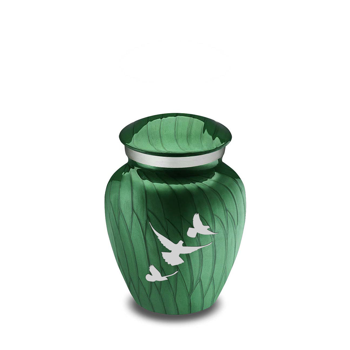 Keepsake Embrace Pearl Green Doves Cremation Urn