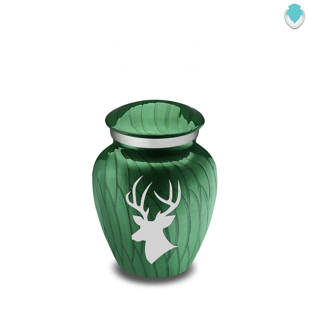 Keepsake Embrace Pearl Green Deer Cremation Urn