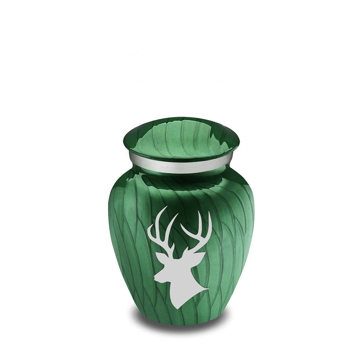 Keepsake Embrace Pearl Green Deer Cremation Urn