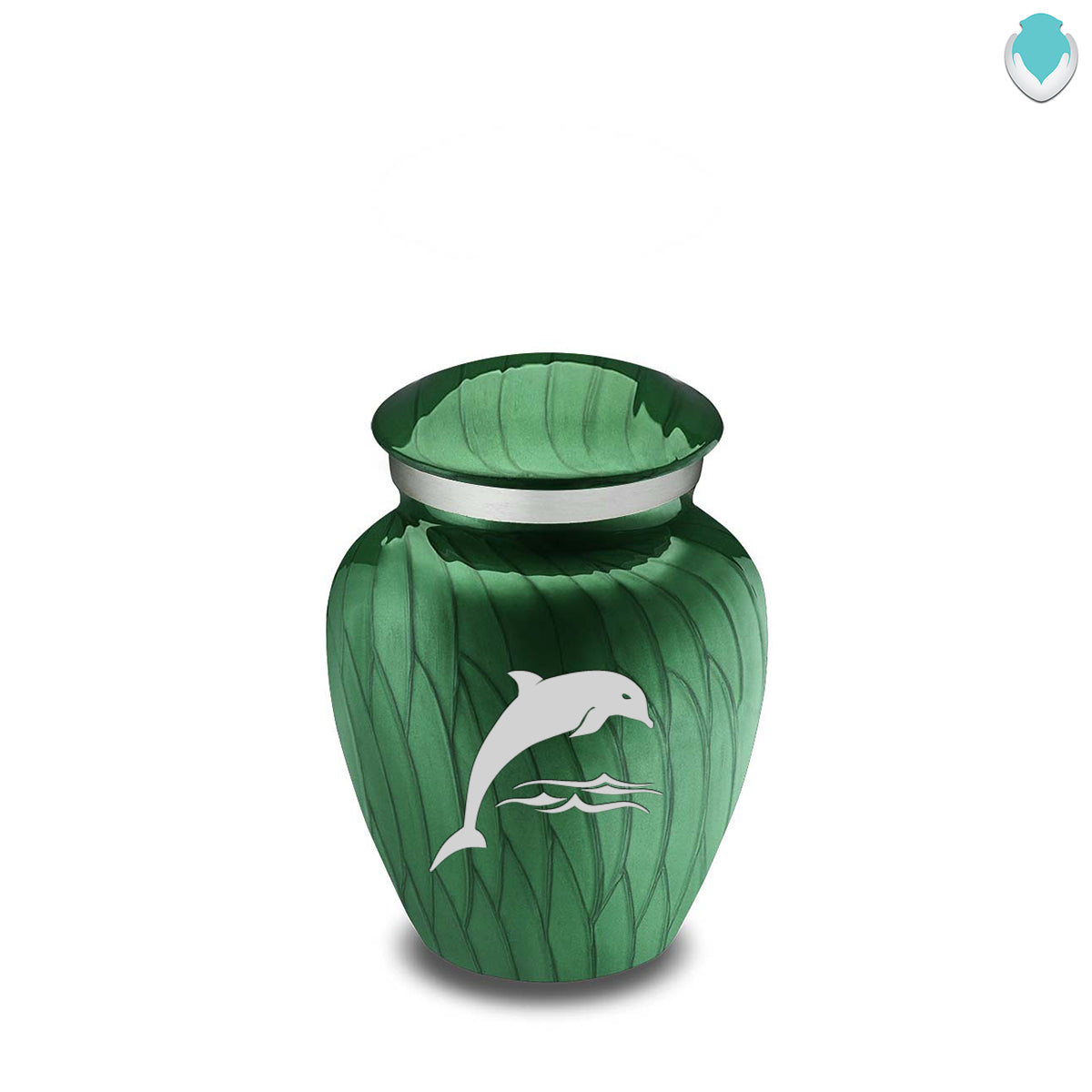 Keepsake Embrace Pearl Green Dolphin Cremation Urn