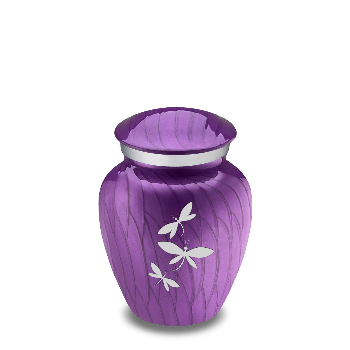 Keepsake Embrace Pearl Purple Dragonflies Cremation Urn