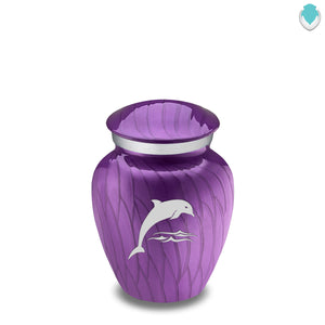 Keepsake Embrace Pearl Purple Dolphin Cremation Urn
