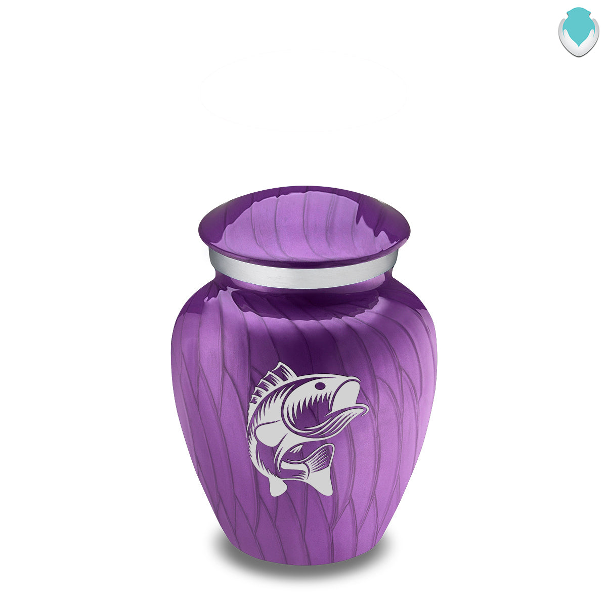 Keepsake Embrace Pearl Purple Fish Cremation Urn