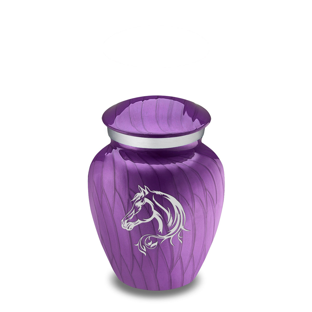 Keepsake Embrace Pearl Purple Horse Cremation Urn