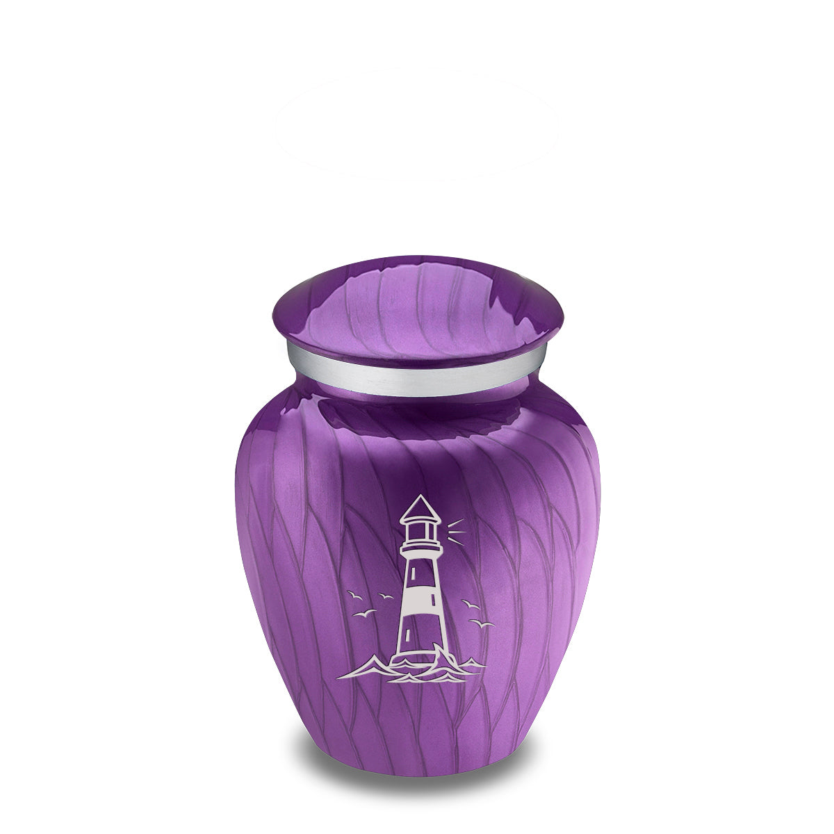 Keepsake Embrace Pearl Purple Lighthouse Cremation Urn