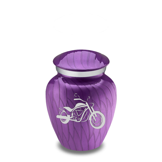 Keepsake Embrace Pearl Purple Motorcycle Cremation Urn
