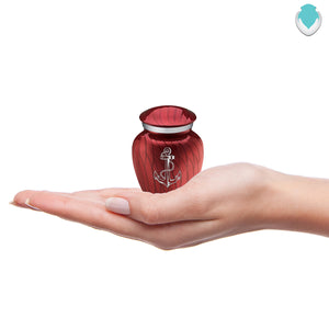 Keepsake Embrace Pearl Candy Red Anchor Cremation Urn