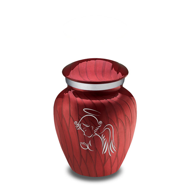 Keepsake Embrace Pearl Candy Red Angel Cremation Urn
