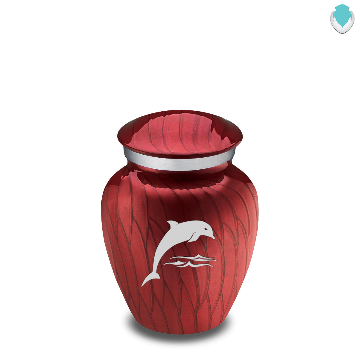 Keepsake Embrace Pearl Candy Red Dolphin Cremation Urn