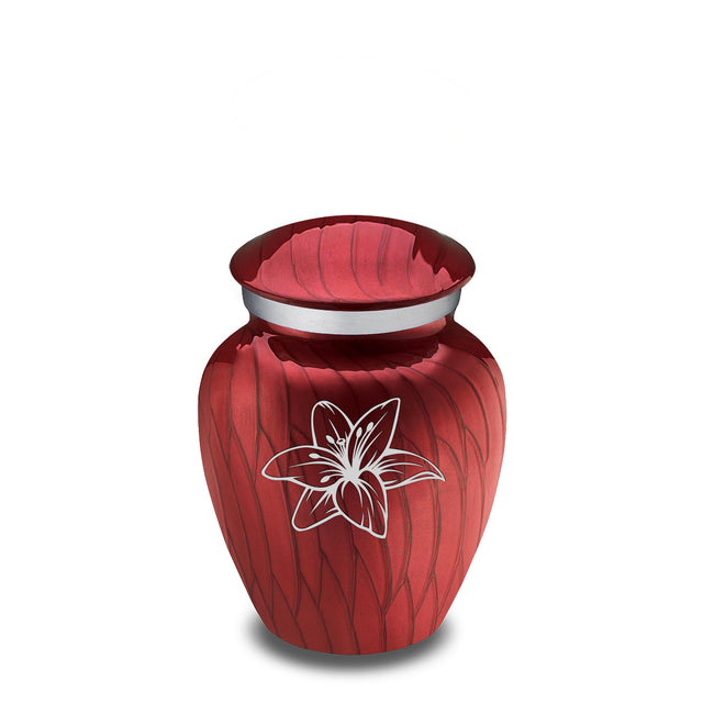 Keepsake Embrace Pearl Candy Red Lily Cremation Urn