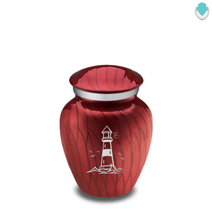 Keepsake Embrace Pearl Candy Red Lighthouse Cremation Urn
