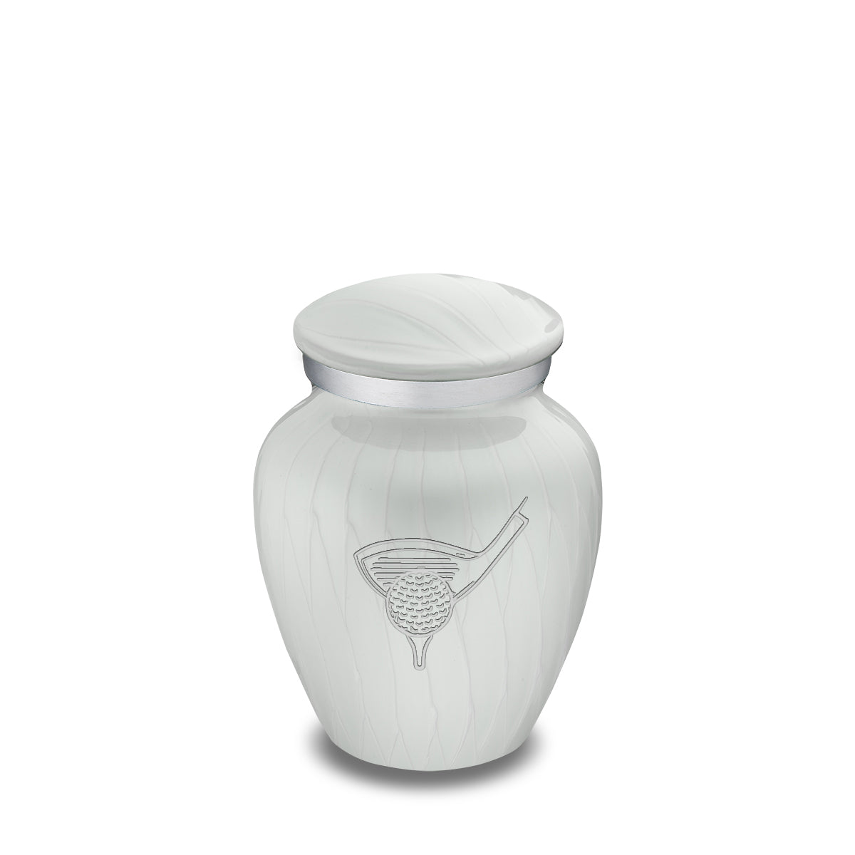 Keepsake Embrace Pearl White Golf Cremation Urn