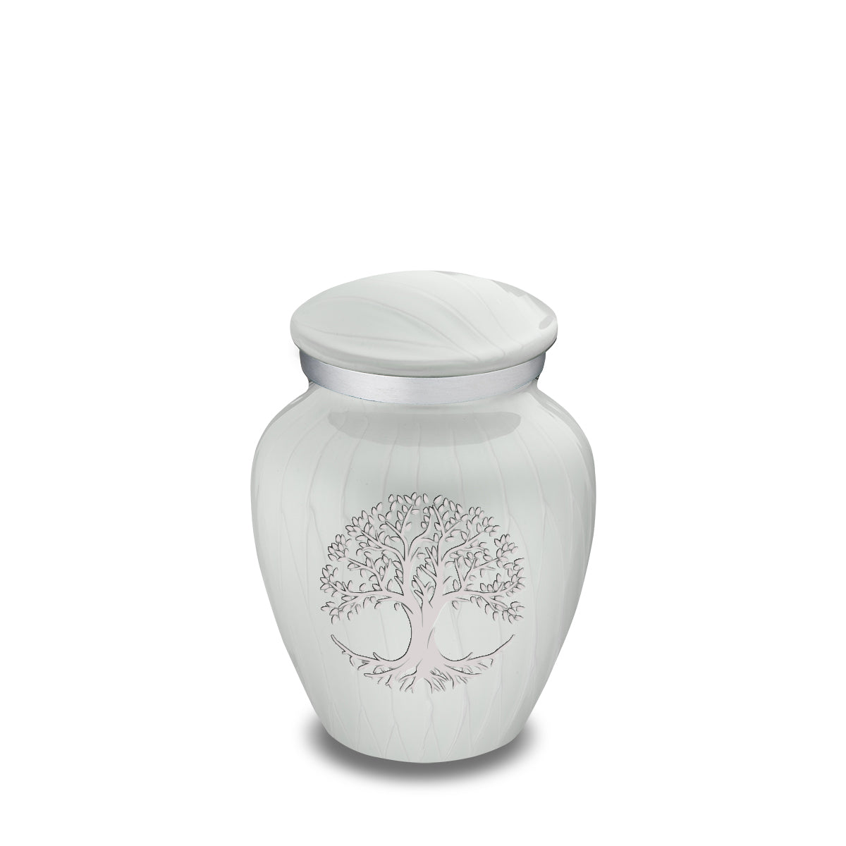 Keepsake Embrace Pearl White Tree of Life Cremation Urn