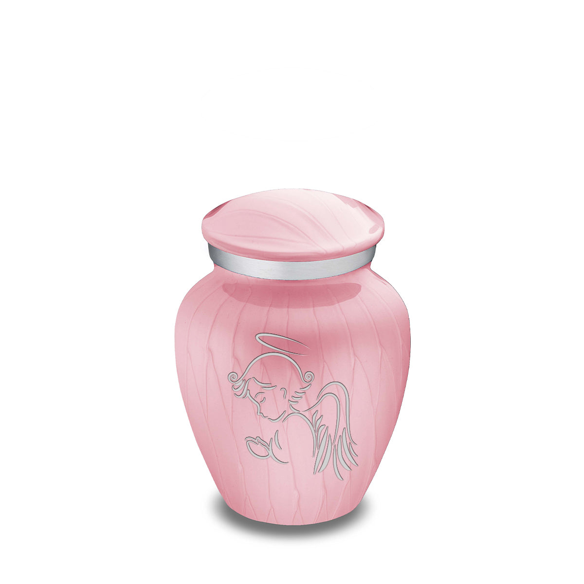 Keepsake Embrace Pearl Light Pink Angel Cremation Urn
