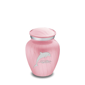 Keepsake Embrace Pearl Light Pink Dolphin Cremation Urn