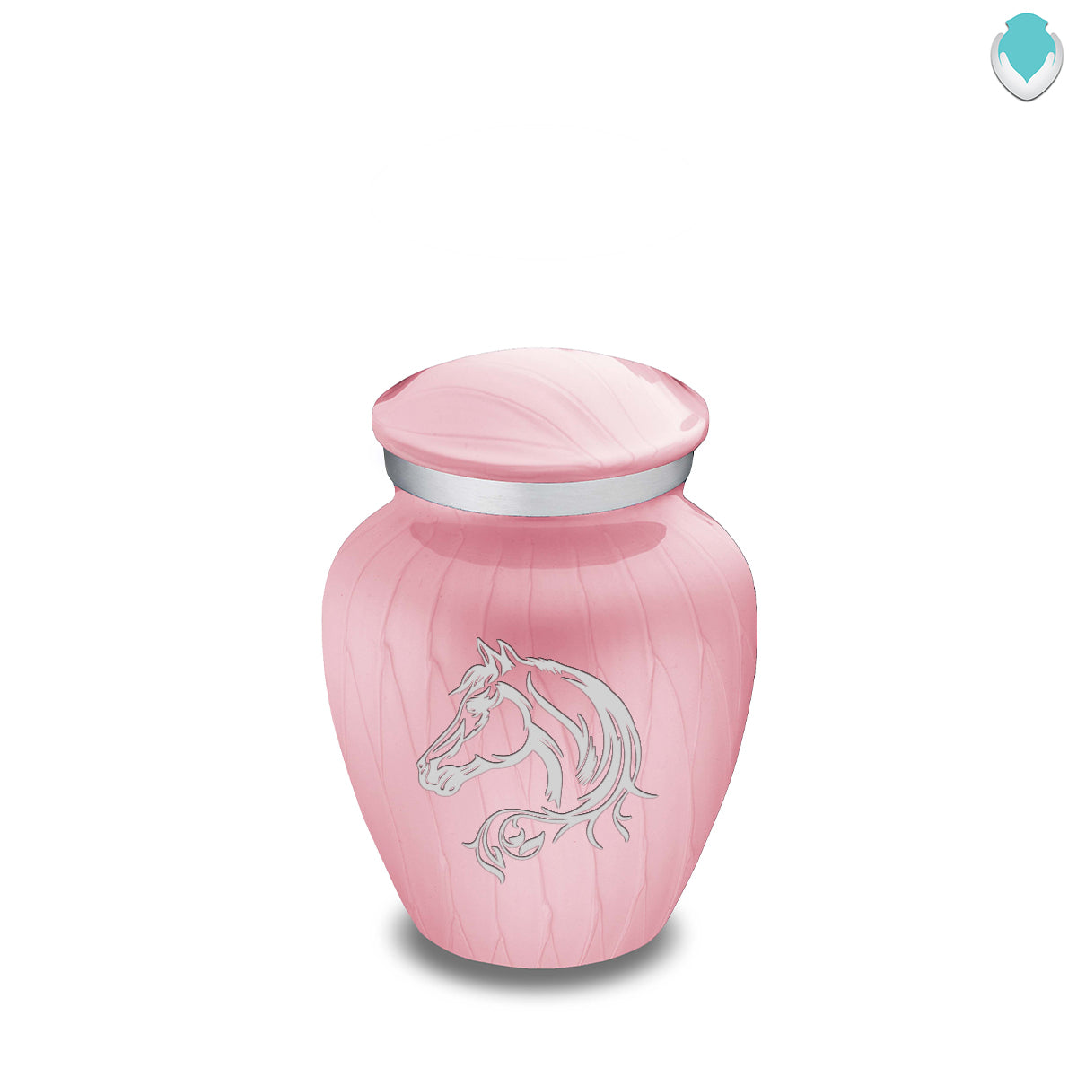 Keepsake Embrace Pearl Light Pink Horse Cremation Urn