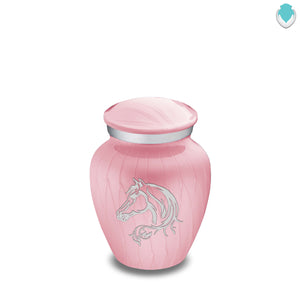 Keepsake Embrace Pearl Light Pink Horse Cremation Urn