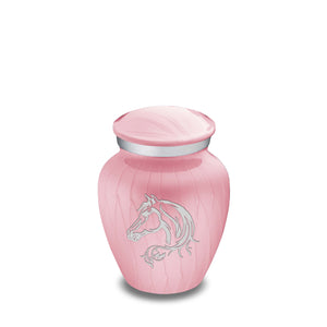 Keepsake Embrace Pearl Light Pink Horse Cremation Urn