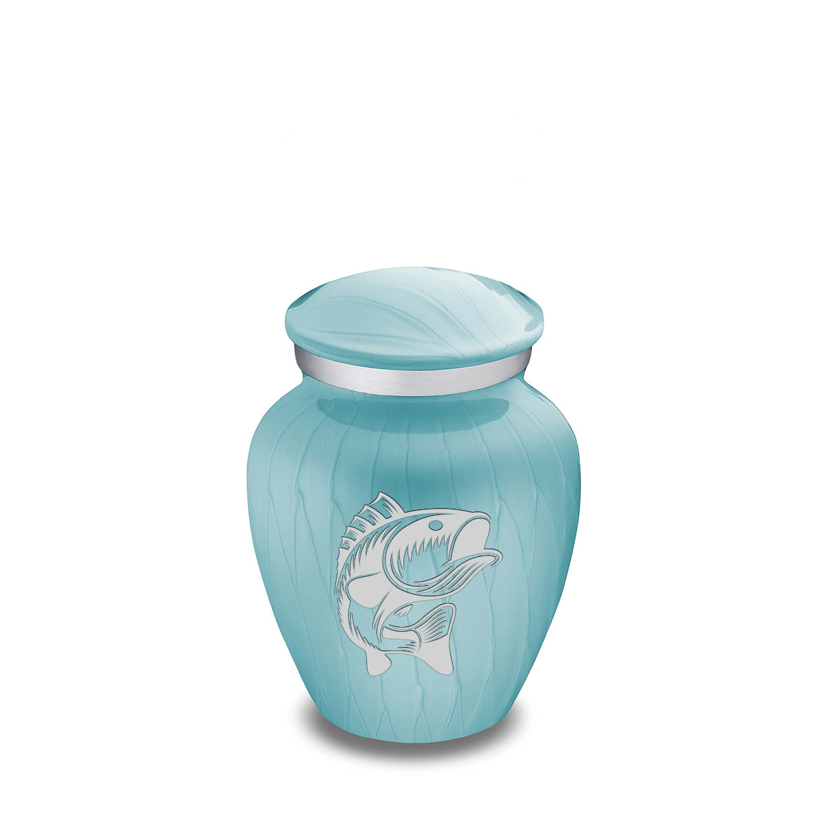 Keepsake Embrace Pearl Light Blue Fishing Cremation Urn