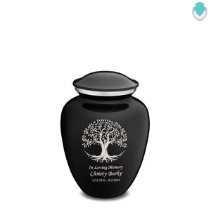 Medium Embrace Black Tree of Life Cremation Urn