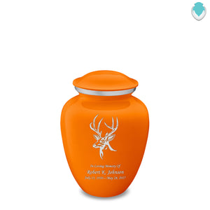 Medium Embrace Burnt Orange Deer Cremation Urn