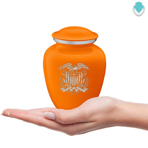 Medium Embrace Burnt Orange American Glory Cremation Urn
