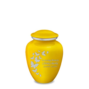 Medium Embrace Yellow Butterfly Cremation Urn