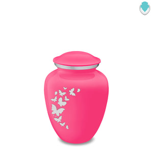 Medium Embrace Bright Pink Butterfly Cremation Urn