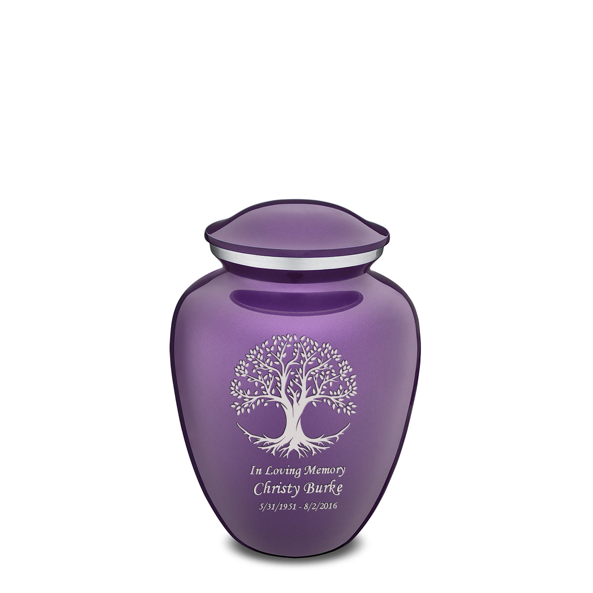 Medium Embrace Purple Tree of Life Cremation Urn
