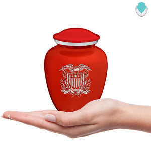Medium Embrace Red American Glory Cremation Urn
