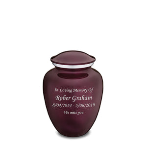 Medium Embrace Cherry Purple Custom Engraved Cremation Urn