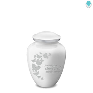 Medium Embrace White Butterfly Cremation Urn