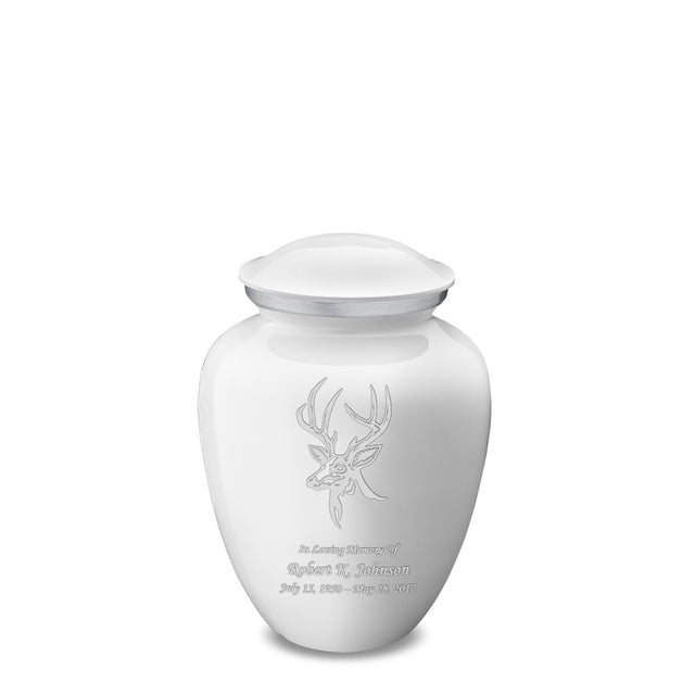 Medium Embrace White Deer Cremation Urn