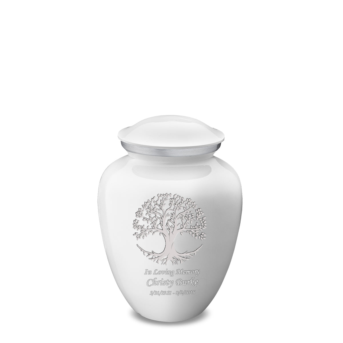 Medium Embrace White Tree of Life Cremation Urn