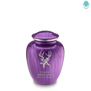 Medium Embrace Pearl Purple Deer Cremation Urn