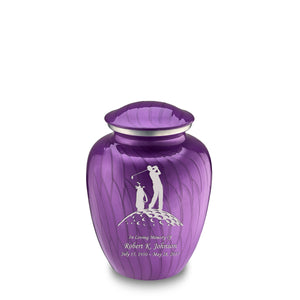 Medium Embrace Pearl Purple Golf Cremation Urn