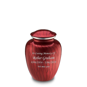 Medium Embrace Pearl Candy Red Custom Engraved Cremation Urn