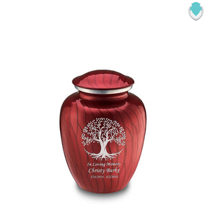 Medium Embrace Pearl Candy Red Tree of Life Cremation Urn