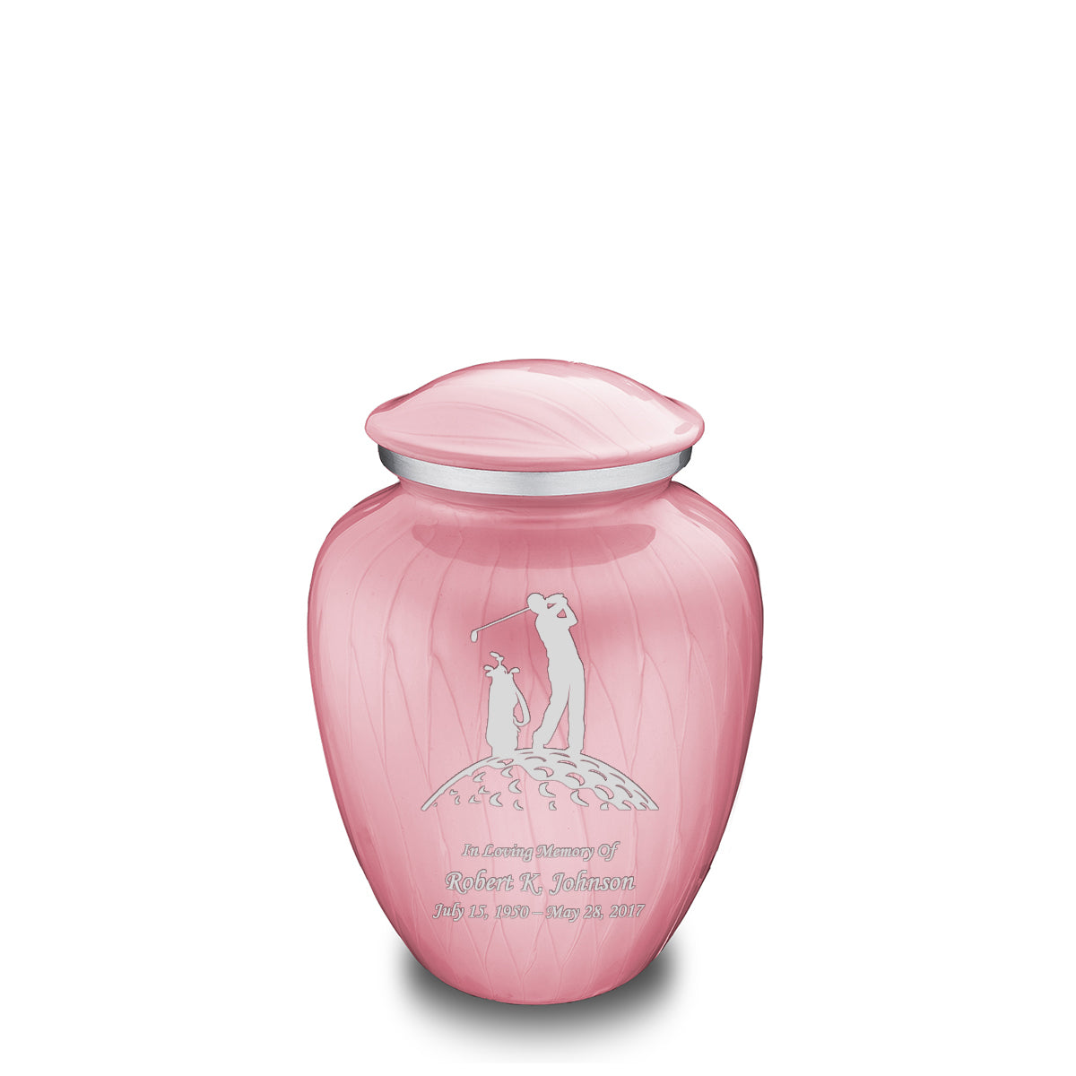 Medium Embrace Pearl Light Pink Golf Cremation Urn