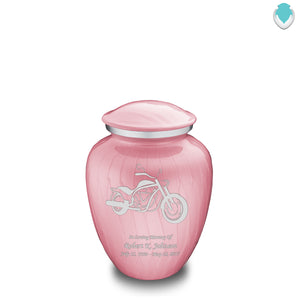 Medium Embrace Pearl Light Pink Motorcycle Cremation Urn