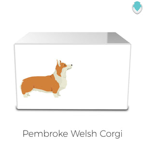 Custom Printed Heritage Dog Breed Wood Box Cremation Urn