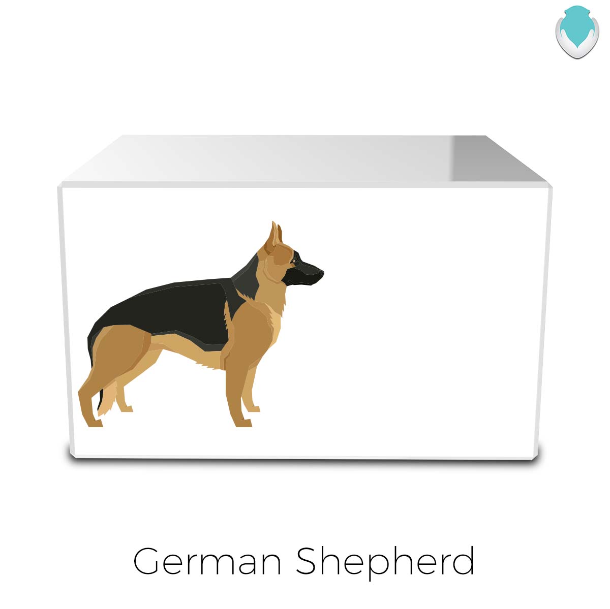 Custom Printed Heritage Dog Breed Wood Box Cremation Urn