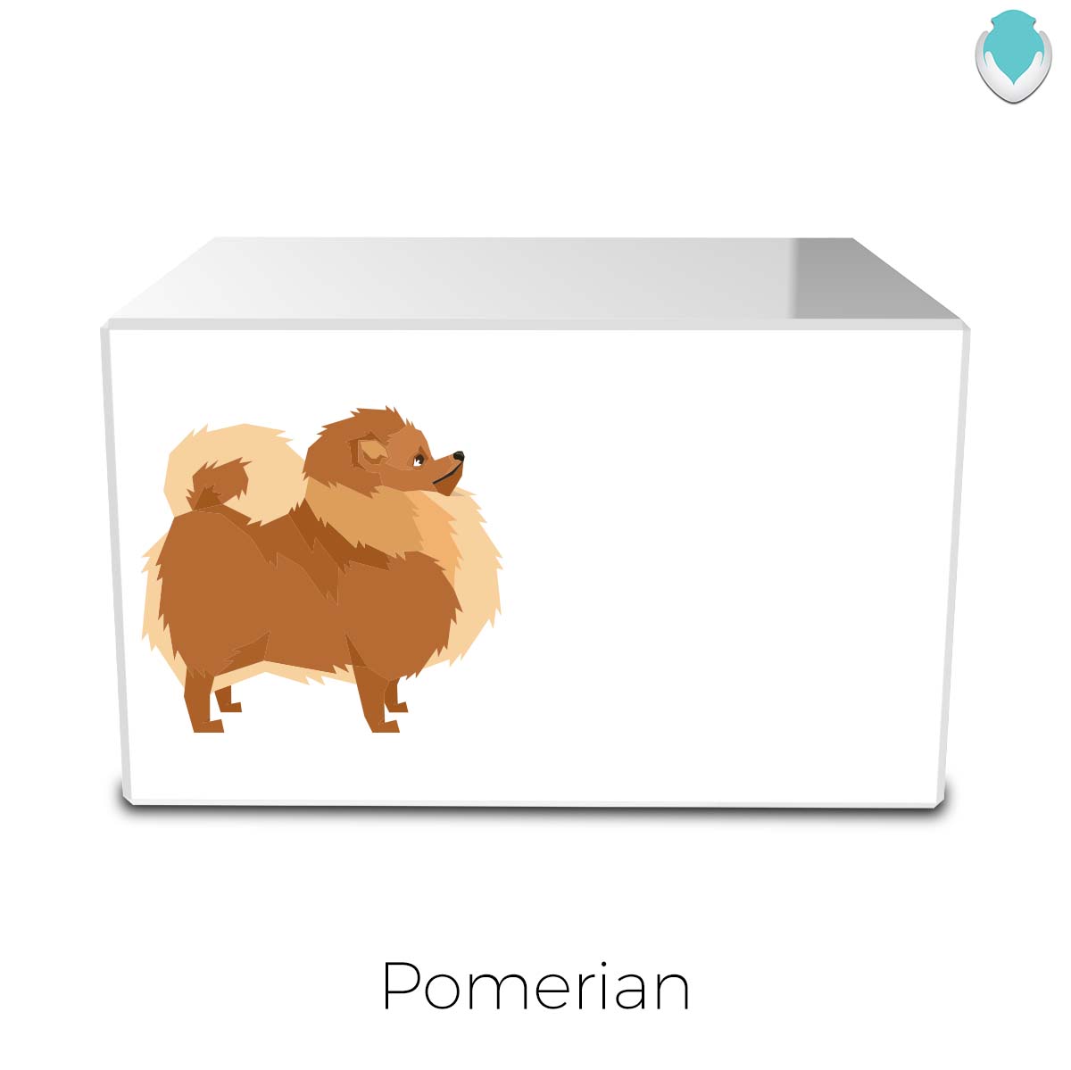 Custom Printed Heritage Dog Breed Wood Box Cremation Urn