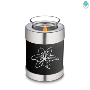 Candle Holder Embrace Black Lily Cremation Urn
